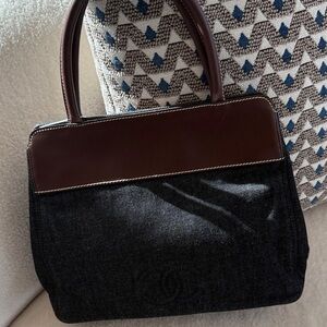 CHANEL Black and Brown Satchel